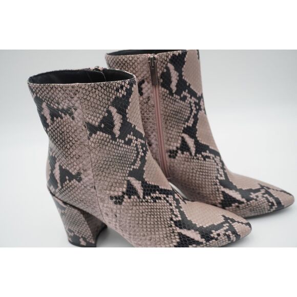 New Aquatalia Leather Snakeskin Animal Print Ankle Boots, Size 9.5, Stylish - Picture 6 of 12